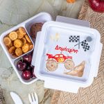 Δοχείο Φαγητού με Χώρισμα & το Όνομα του Παιδιού, Truck Race