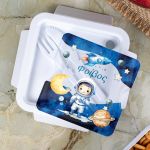 Δοχείο Φαγητού με Χώρισμα & το Όνομα του Παιδιού, Space Out