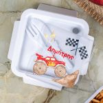 Δοχείο Φαγητού με Χώρισμα & το Όνομα του Παιδιού, Truck Race