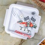 Δοχείο Φαγητού με Χώρισμα & το Όνομα του Παιδιού, Motor Fun