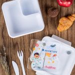 Δοχείο Φαγητού με Χώρισμα & το Όνομα του Παιδιού, Space Flag