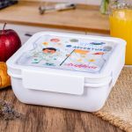 Δοχείο Φαγητού με Χώρισμα & το Όνομα του Παιδιού, Space Flag