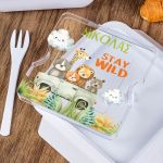 Δοχείο Φαγητού με Χώρισμα & το Όνομα του Παιδιού, Stay Wild