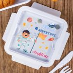 Δοχείο Φαγητού με Χώρισμα & το Όνομα του Παιδιού, Space Flag